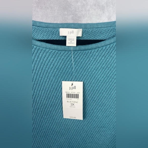J‎ Jill Blue Topaz Boat Neck Sweater Size 3X - Picture 4 of 8